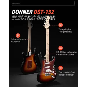dan guitar dien donner dst 152 hss maple fingerboard 3