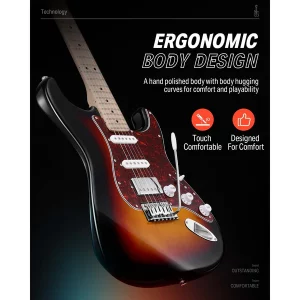 dan guitar dien donner dst 152 hss maple fingerboard 5