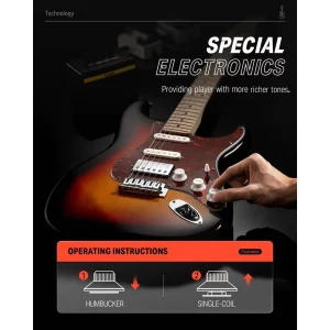 dan guitar dien donner dst 152 hss maple fingerboard 6