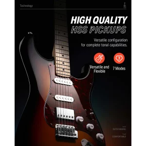 dan guitar dien donner dst 152 hss maple fingerboard 7