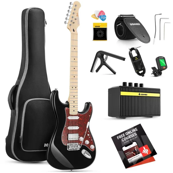 dan guitar dien donner dst 152 hss maple fingerboard 8