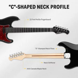 dan guitar dien donner dst 200 hss purpleheart fingerboard 7