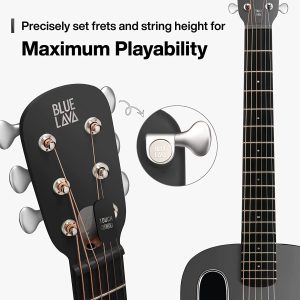 dan guitar acoustic blue lava touch size 36 midnight black 4