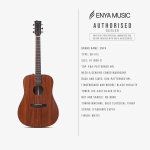 dan guitar acoustic enya ed x1 eq size 41 3