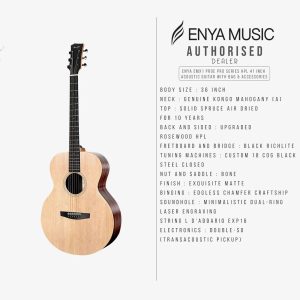 dan guitar acoustic enya em x1 pro eq acousticplus size 36 3
