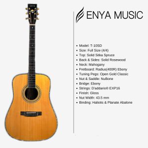dan guitar acoustic enya t 10sde acousticplus w case 2