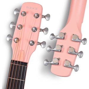 dan guitar silent acoustic enya nexg deluxe pink 6